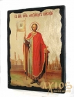 Икона под старину Святой Александр Невский с позолотой 30x42 см
