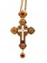 Крест наперсный латунный с цепью 145x75