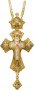Крест латунный в позолоте с цепью 170x75