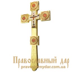 Крест напрестольный латунный - фото