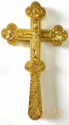 Напрестольный крест, цвет - золото - фото