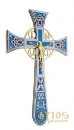 Крест напрестольный мальтийський №1 эмаль золочение - фото