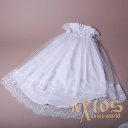 Крестильная рубашка Изабелла белая (5002) - фото