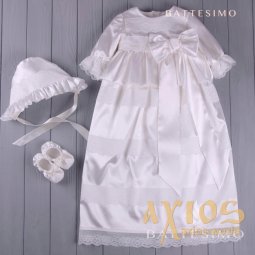 Комплект Баттесимо - рубашка, пинетки (77024) - фото