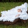 Платье Винтажное белое с белой вышивкой (303)