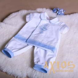 Крестильный костюм для мальчика Лука, с вышивкой (8005), ПД009451 - фото