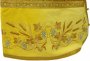 Стихарь диаконский (150 см) с поручами, парча жёлтого цвета, вышивка на бархате