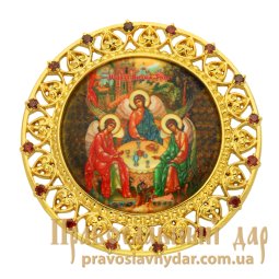 Накладка на митру «Святая Троица» из латуни - фото