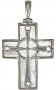 Крест с перламутром, серебро 925°