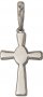 Крест с натуральным аметистом серебро 925°
