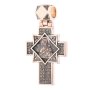 Нательный крестик «Распятие. Икона Божией Матери», золото 585 °, с чернением 50х35 мм, О п02636