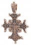 Нательный крестик «Процвете Древо Креста», золото 585 °, с чернением 33х23 мм, О п02676