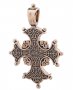 Нательный крестик «Процвете Древо Креста», золото 585 °, с чернением 33х23 мм, О п02676