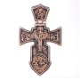 Нательный крестик «Распятие. Ангел Хранитель», золото 585 °, с чернением 40х32 мм, О п01841