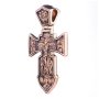 Нательный крестик «Распятие. Ангел Хранитель», золото 585 °, с чернением 40х32 мм, О п01841
