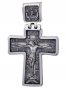 Нательный крестик «Распятие», серебро 925 с чернением, 55х35мм, О 131924
