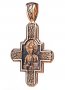 Нательный крестик «Господь Вседержитель. Великомученик Пантелеимон Целитель», золото 585, 35х21мм, с чернением О п01876