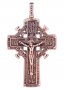 Нательный крестик «Распятие Господне», золото 585, с чернением 55х32мм, О п00788