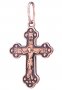 Нательный крестик «Распятие с молитвой», золото 585, с чернением 31х18мм, О п01853