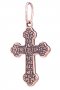 Нательный крестик «Распятие с молитвой», золото 585, с чернением 31х18мм, О п01853