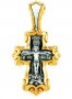 Крест, Валаамская икона Божией Матери. Святые блаженные Ксения и Матрона, 13х27 мм, Е 8377