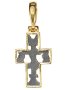 Крест пропильной, малый, серебро 925° с позолотой