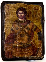 Икона под старину Святой великомученик Артемий Антиохийский 13x17 см - фото