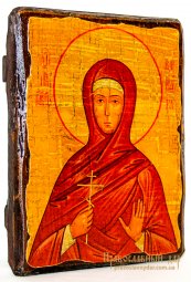 Икона под старину Святая преподобномученица Варвара 13x17 см - фото
