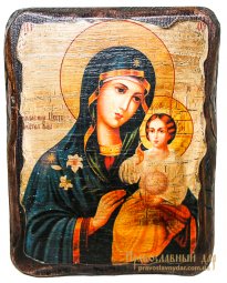 Икона под старину Пресвятая Богородица Неувядаемый Цвет 17х23 см - фото