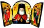 Икона под старину Святитель Лука архиепископ Крымский Складень тройной 17x23 см