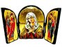 Икона под старину Пресвятая Богородица Умиление Складень тройной 17x23 см