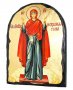Икона под старину Пресвятая Богородица Нерушимая стена с позолотой 17x21 см арка
