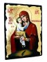 Икона под старину Пресвятая Богородица Почаевская с позолотой 13x17 см