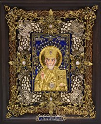 Икона Святой Николай Чудотворец 27х23 см - фото