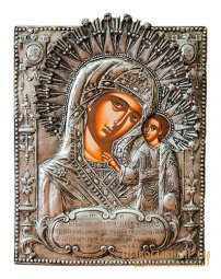 Икона Пресвятая Богородица Казанская 26x33 см Греция - фото