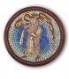 Икона из мозаики Ангел Хранитель круглая, 29 см