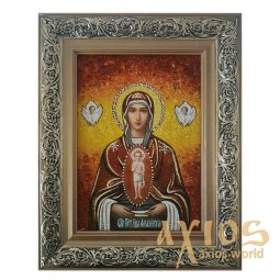 Янтарная икона Пресвятая Богородица Албазинская 20x30 см - фото