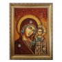 Янтарная икона Пресвятая Богородица Казанская 20x30 см