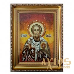 Янтарная икона Святитель Григорий Богослов 20x30 см - фото