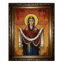 Янтарная икона Покров Пресвятой Богородицы 20x30 см
