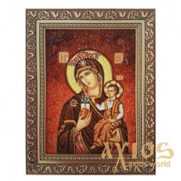 Янтарная икона Пресвятая Богородица Тучная Гора 20x30 см - фото