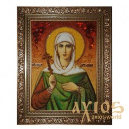 Янтарная икона Святая мученица Антонина Никейская 20x30 см - фото
