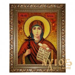 Янтарная икона Святая мученица Наталья 20x30 см - фото