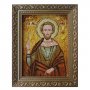 Янтарная икона Святой мученик Леонид 20x30 см