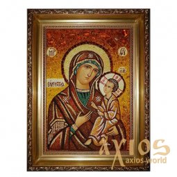 Янтарная икона Пресвятая Богородица Виленская 20x30 см - фото