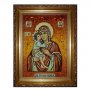 Янтарная икона Пресвятая Богородица Елецкая 20x30 см