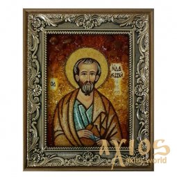 Янтарная икона Святой Апостол Леввий Иуда 20x30 см - фото