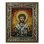 Янтарная икона Святой Праведный Лазарь 20x30 см