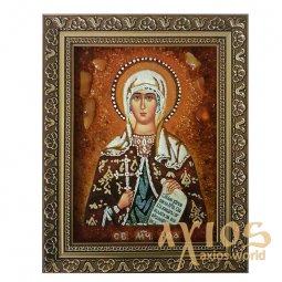Янтарная икона Святая мученица Зоя 20x30 см - фото