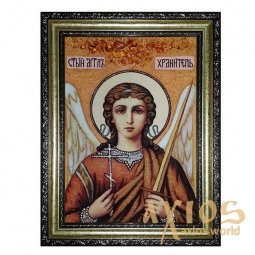 Янтарная икона Святой Ангел Хранитель 20x30 см - фото